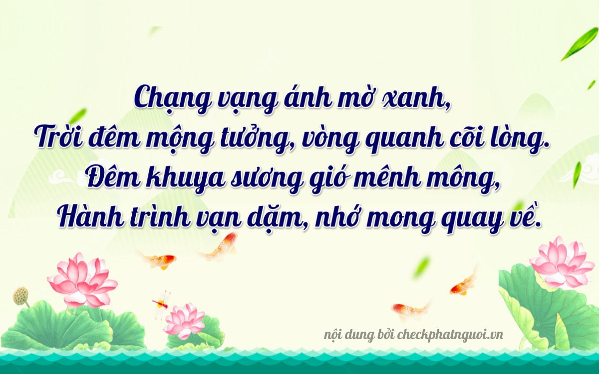 Bài thơ ý nghĩa cho <b>biển số 79NA-26624</b> tại website checkphatnguoi.vn