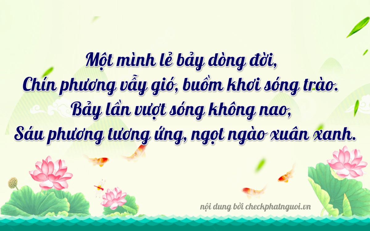 Bài thơ ý nghĩa cho <b>biển số 79NA-29768</b> tại website checkphatnguoi.vn