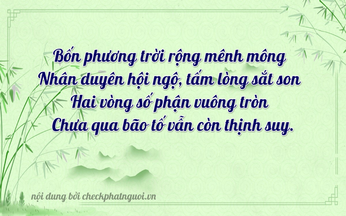 Bài thơ ý nghĩa cho <b>biển số 79NA-30020</b> tại website checkphatnguoi.vn