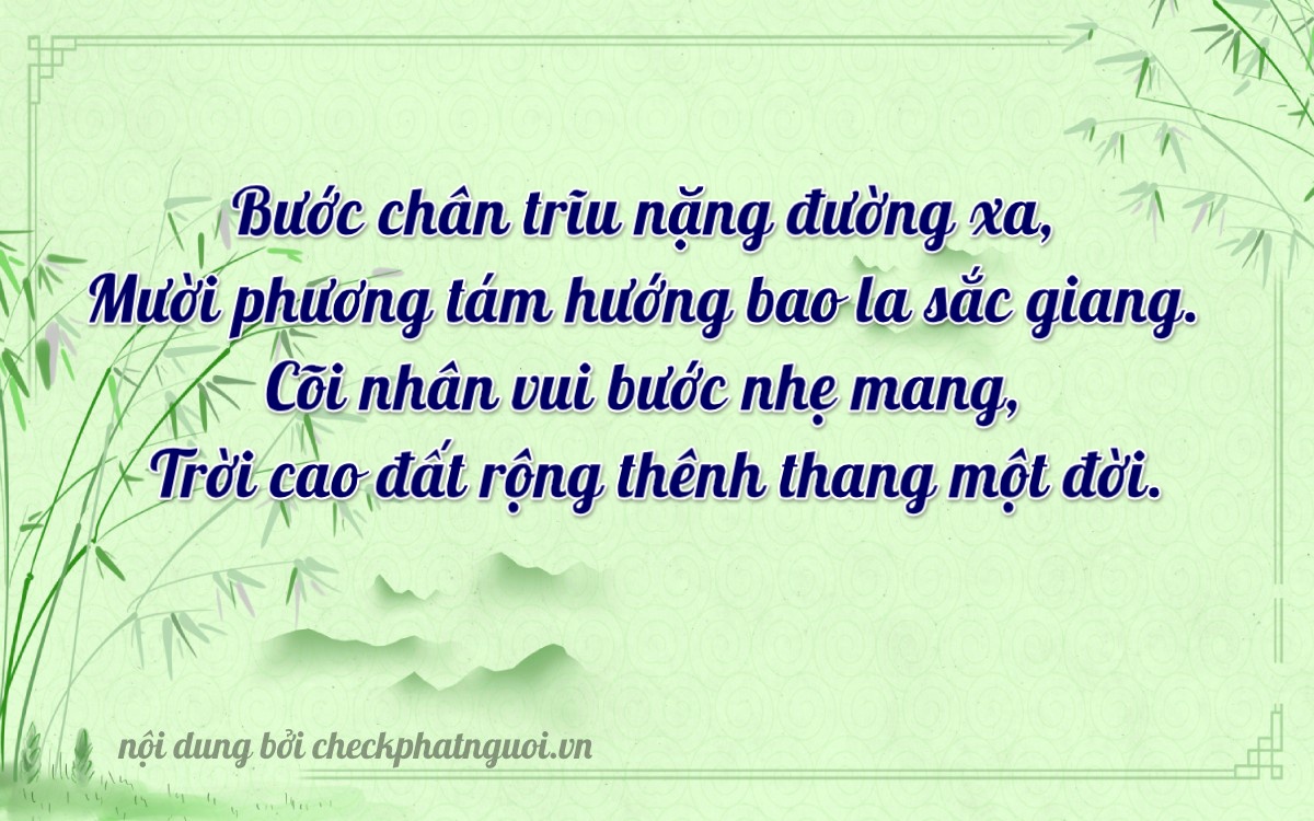 Bài thơ ý nghĩa cho <b>biển số 79NA-31033</b> tại website checkphatnguoi.vn