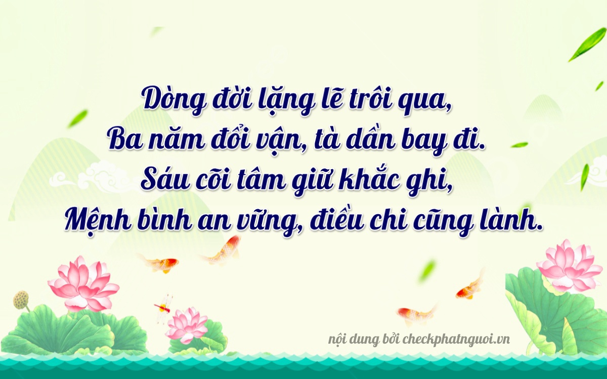 Bài thơ ý nghĩa cho <b>biển số 79NA-31651</b> tại website checkphatnguoi.vn