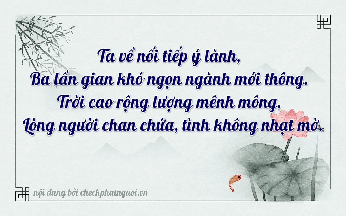 Bài thơ ý nghĩa cho <b>biển số 79NA-31790</b> tại website checkphatnguoi.vn