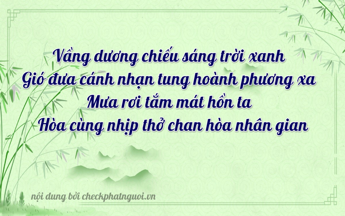 Bài thơ ý nghĩa cho <b>biển số 79NA-32517</b> tại website checkphatnguoi.vn
