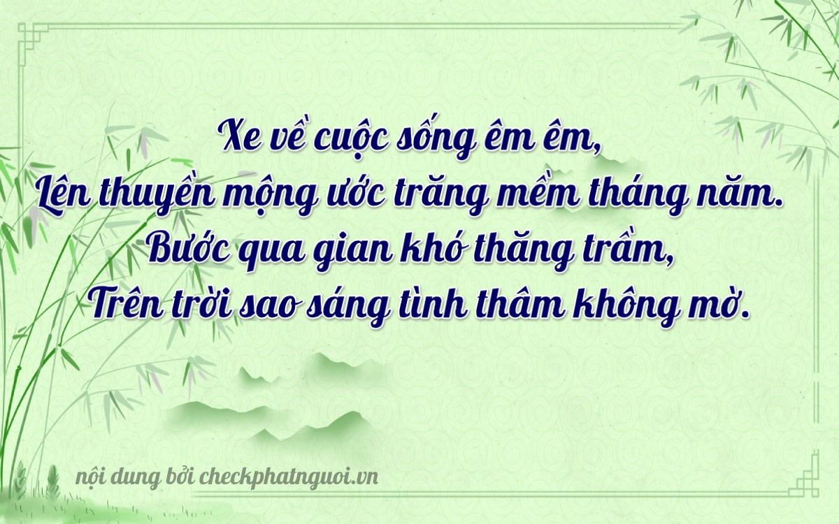 Bài thơ ý nghĩa cho <b>biển số 79SA-01567</b> tại website checkphatnguoi.vn