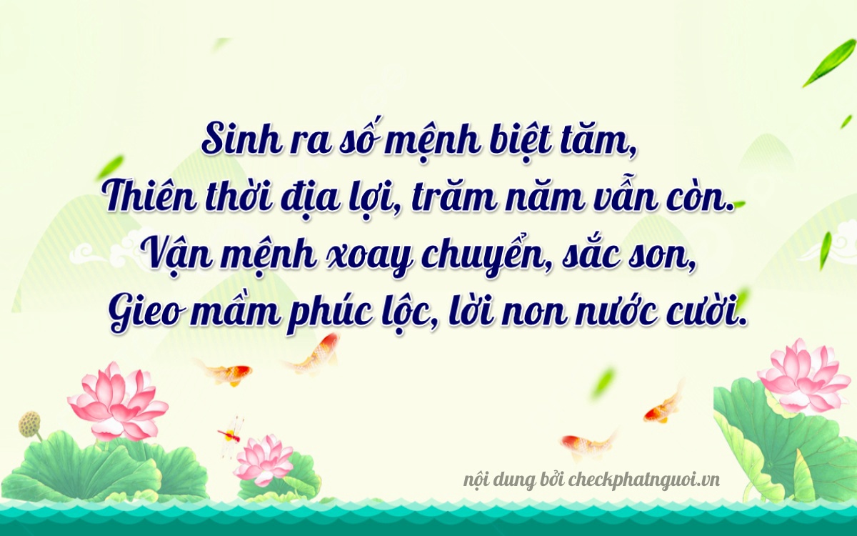 Bài thơ ý nghĩa cho <b>biển số 79TA-00355</b> tại website checkphatnguoi.vn