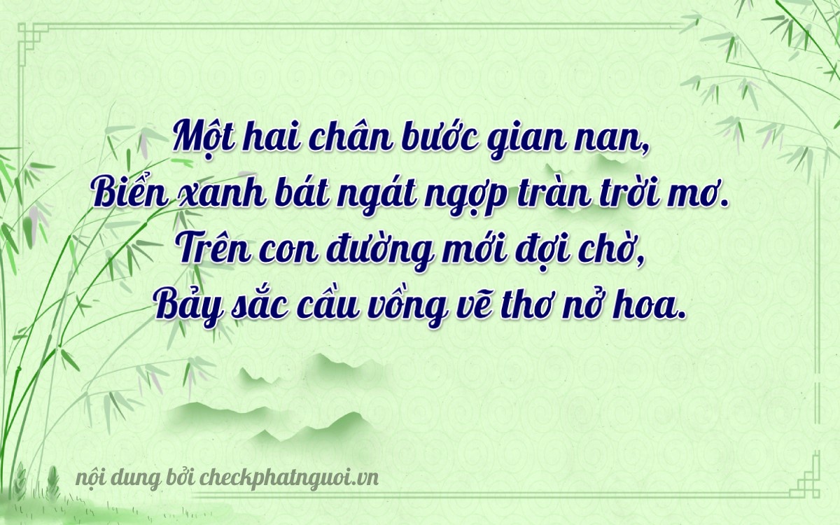Bài thơ ý nghĩa cho <b>biển số 79VA-10207</b> tại website checkphatnguoi.vn