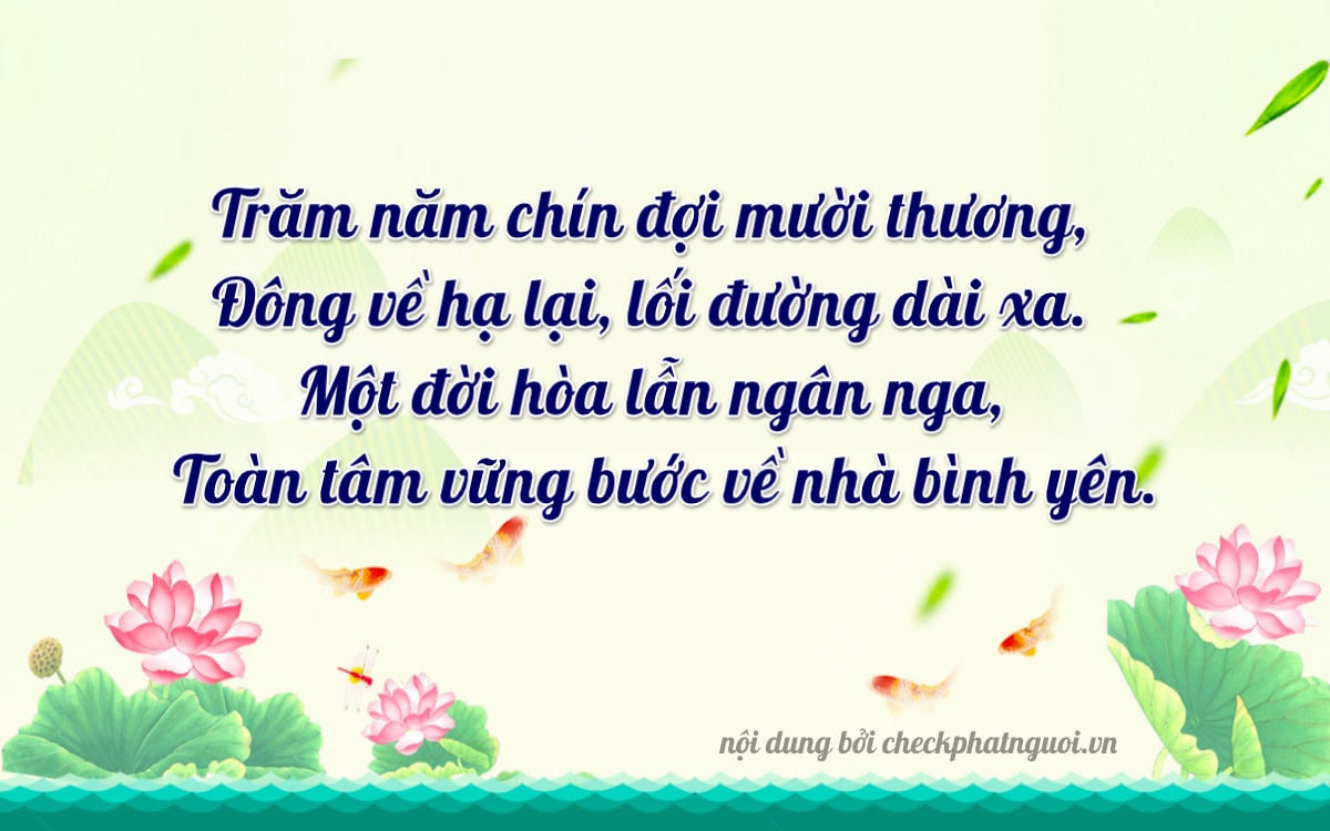 Bài thơ ý nghĩa cho <b>biển số 79VA-10315</b> tại website checkphatnguoi.vn