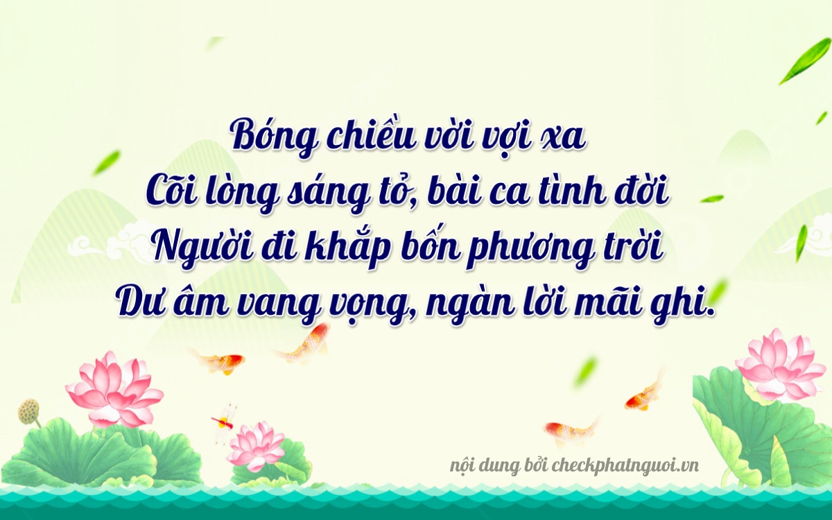 Bài thơ ý nghĩa cho <b>biển số 79Z1-01842</b> tại website checkphatnguoi.vn