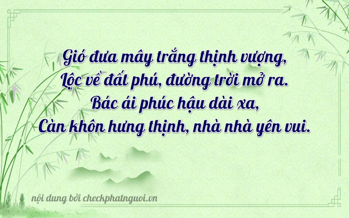 Bài thơ ý nghĩa cho <b>biển số 80164</b> tại website checkphatnguoi.vn