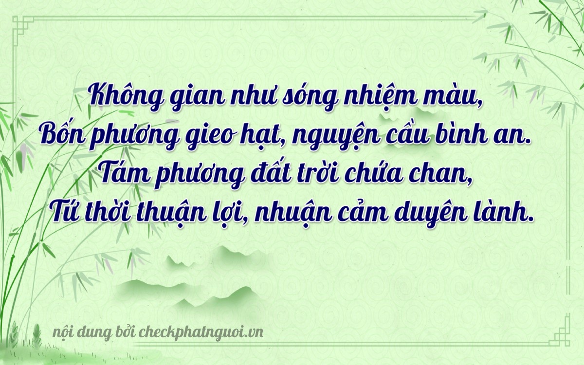 Bài thơ ý nghĩa cho <b>biển số 8084</b> tại website checkphatnguoi.vn