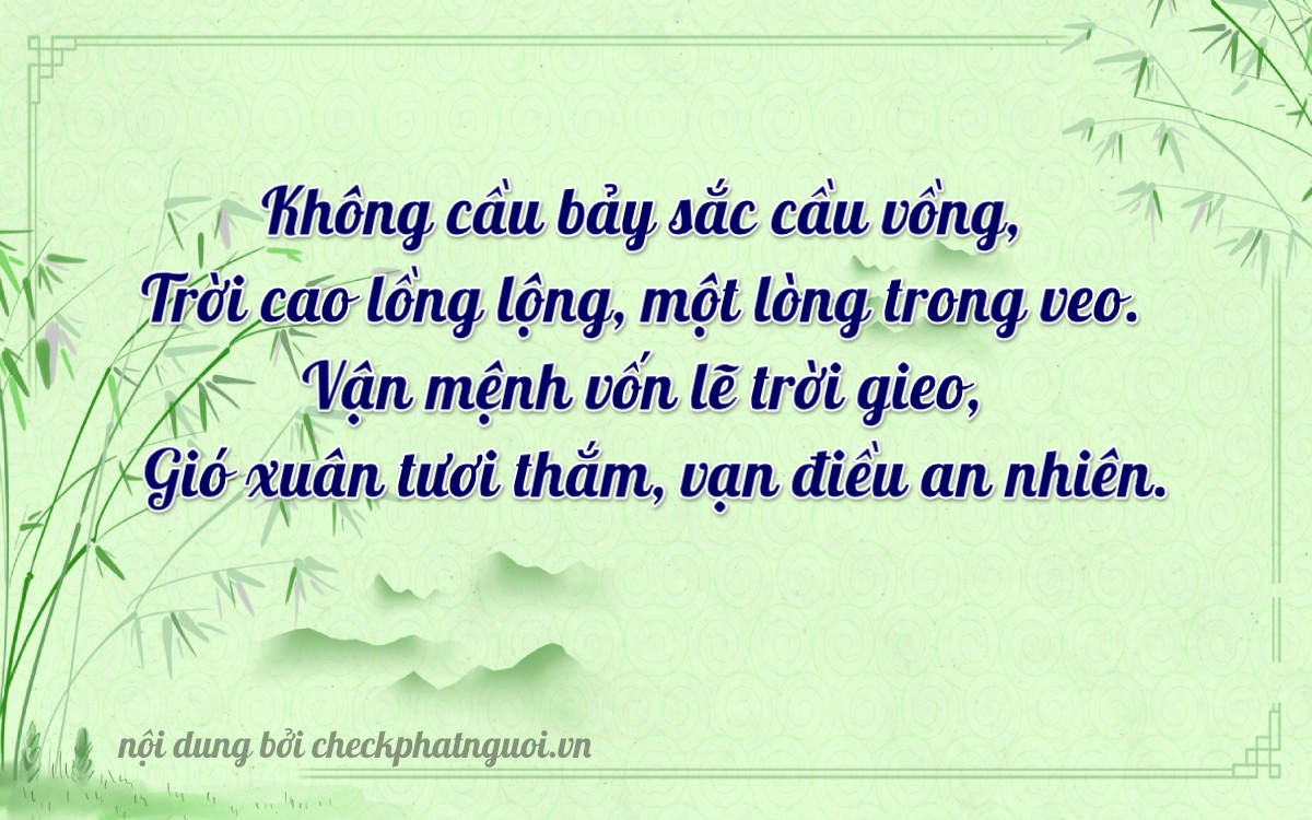 Bài thơ ý nghĩa cho <b>biển số 81A-00988</b> tại website checkphatnguoi.vn