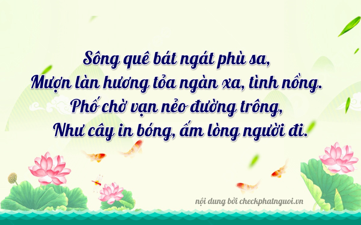 Bài thơ ý nghĩa cho <b>biển số 81A-11634</b> tại website checkphatnguoi.vn