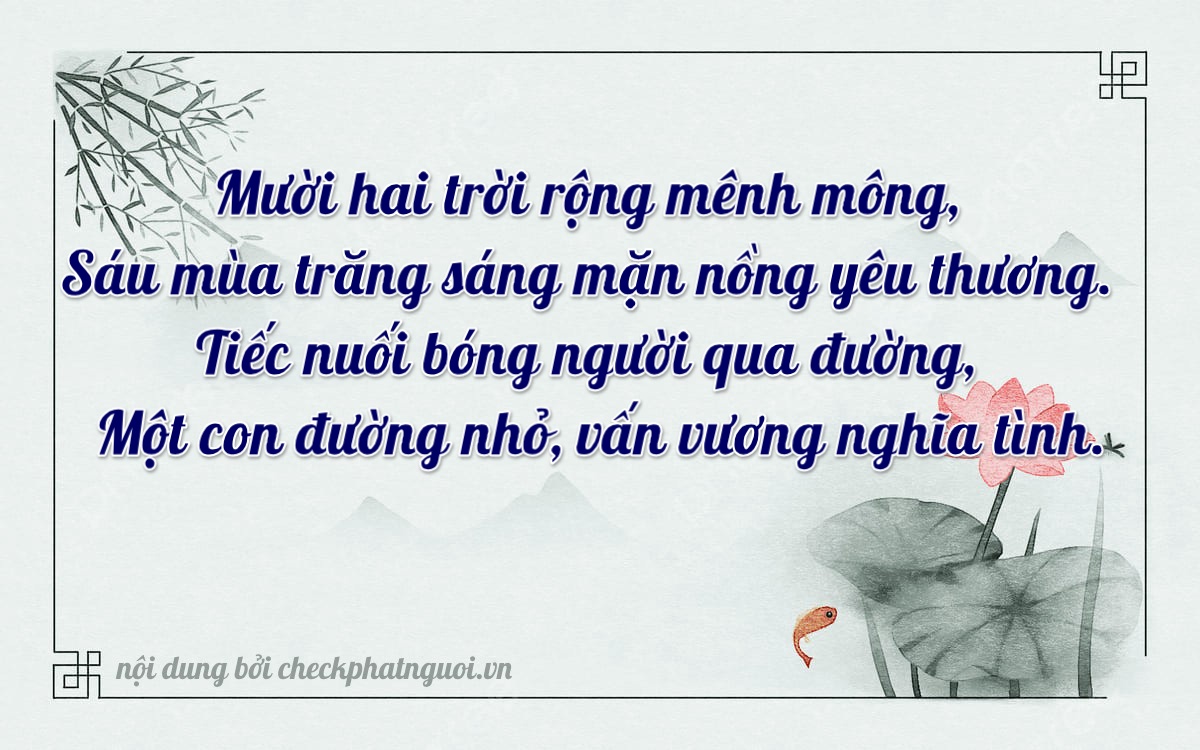 Bài thơ ý nghĩa cho <b>biển số 81A-12660</b> tại website checkphatnguoi.vn