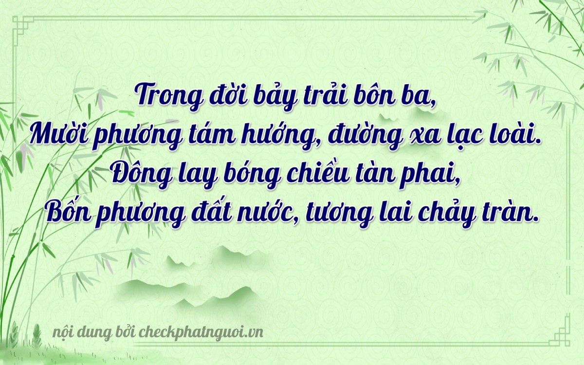 Bài thơ ý nghĩa cho <b>biển số 81A-12764</b> tại website checkphatnguoi.vn