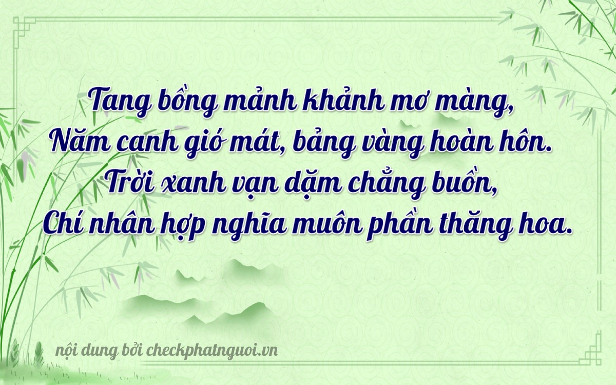 Bài thơ ý nghĩa cho <b>biển số 81A-13316</b> tại website checkphatnguoi.vn