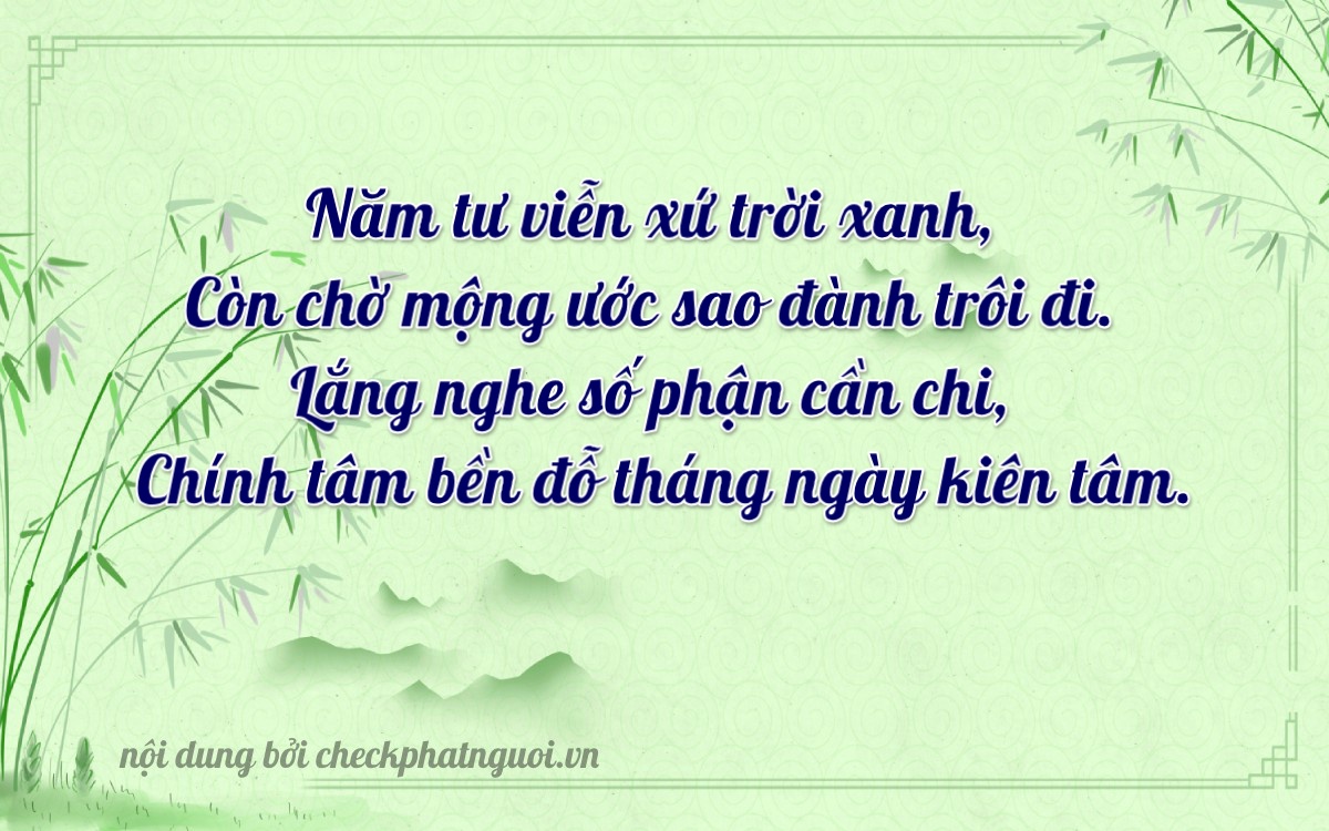 Bài thơ ý nghĩa cho <b>biển số 81A-14129</b> tại website checkphatnguoi.vn