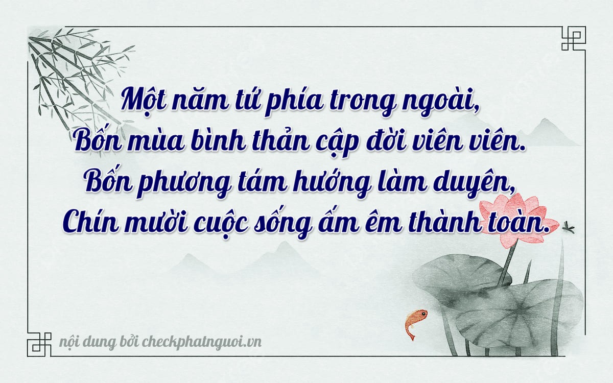 Bài thơ ý nghĩa cho <b>biển số 81A-14449</b> tại website checkphatnguoi.vn
