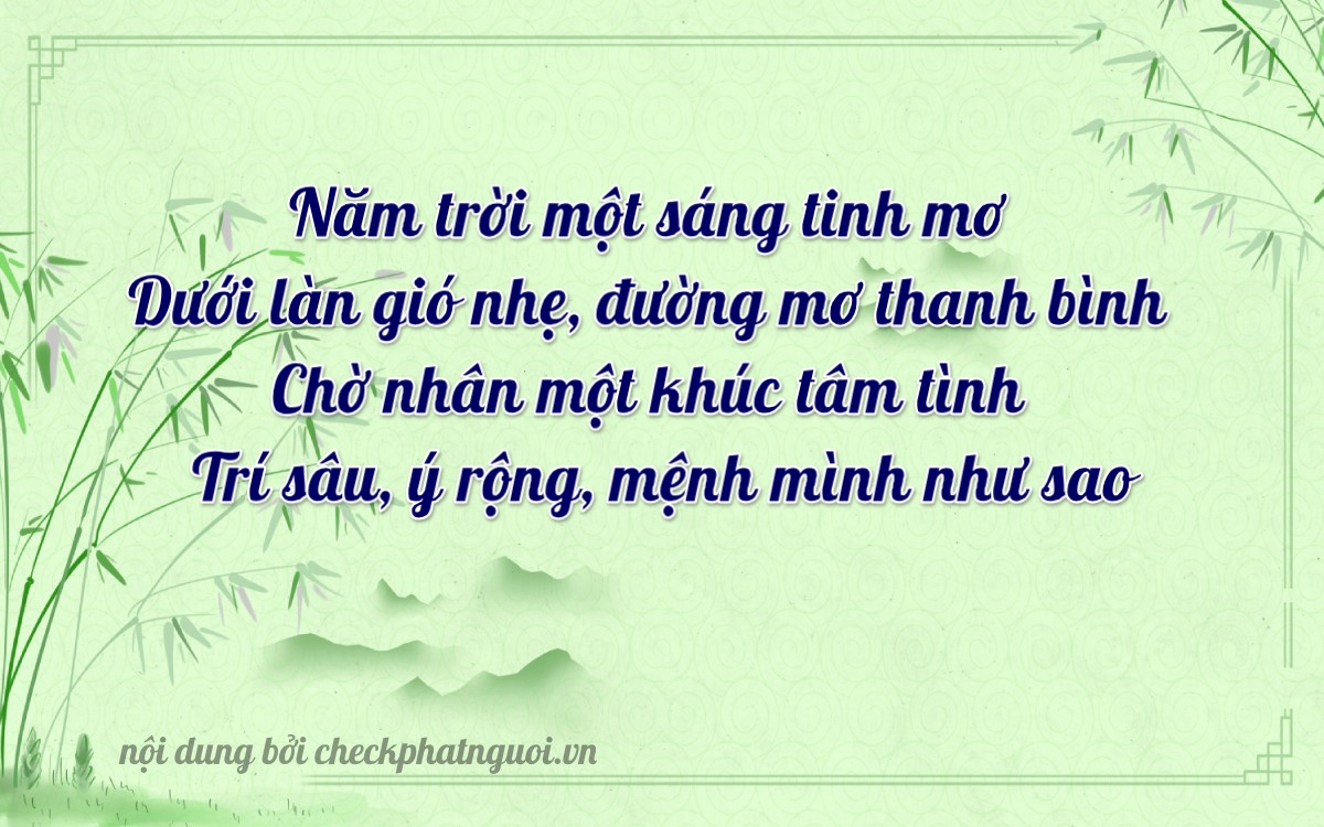 Bài thơ ý nghĩa cho <b>biển số 81A-15070</b> tại website checkphatnguoi.vn