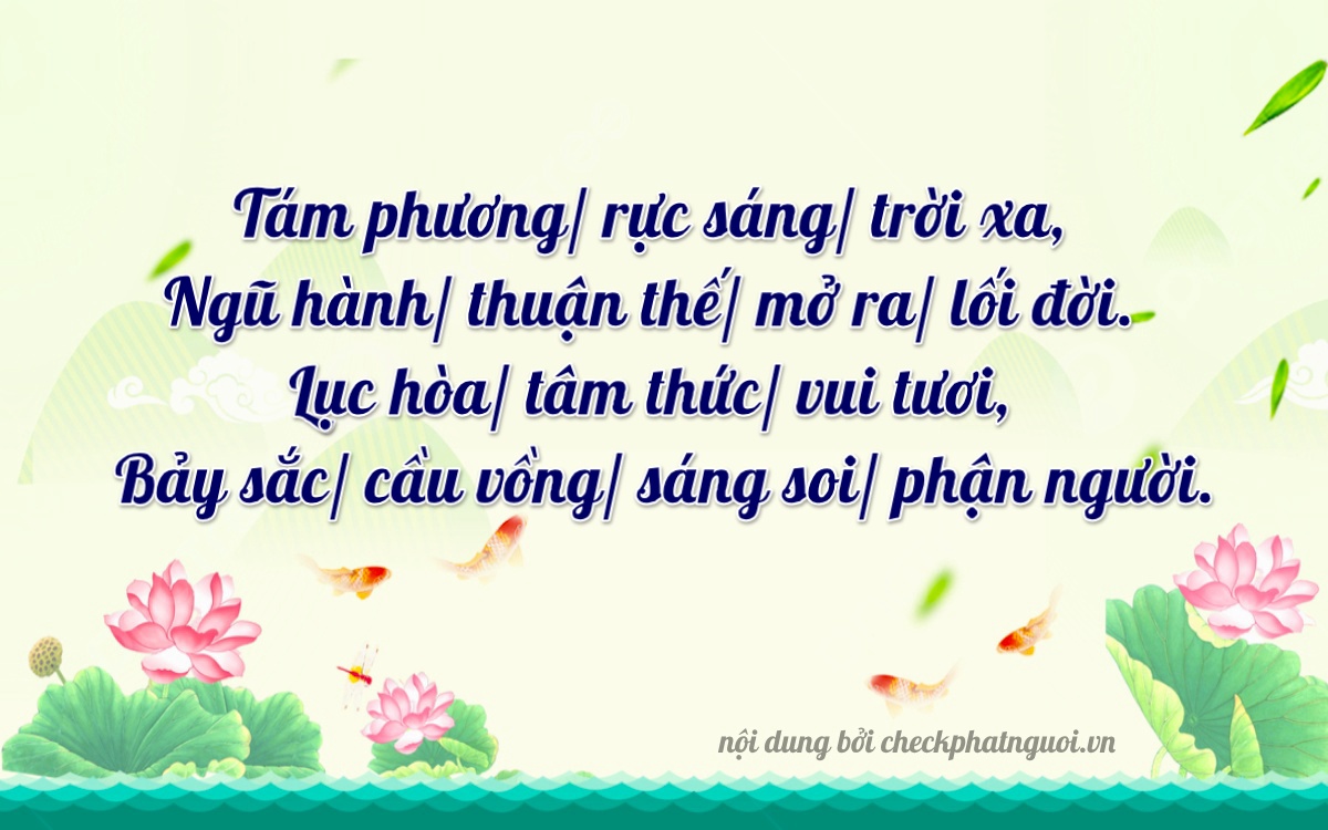Bài thơ ý nghĩa cho <b>biển số 81A-15687</b> tại website checkphatnguoi.vn