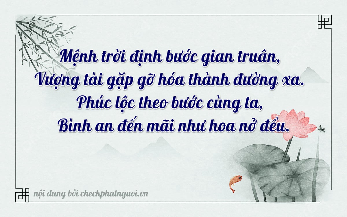 Bài thơ ý nghĩa cho <b>biển số 81A-17155</b> tại website checkphatnguoi.vn