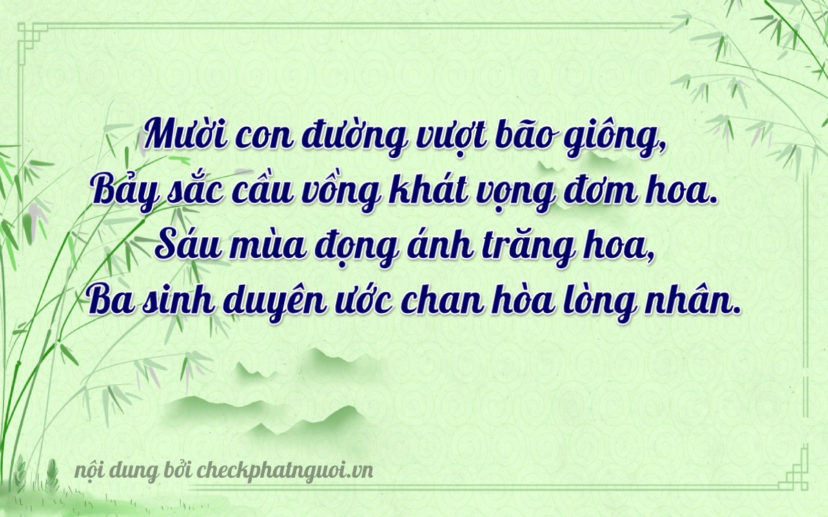 Bài thơ ý nghĩa cho <b>biển số 81A-17693</b> tại website checkphatnguoi.vn