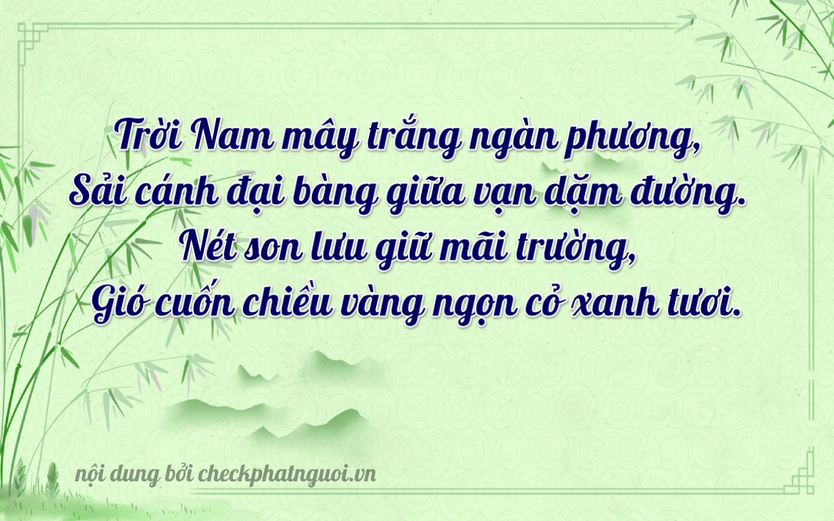 Bài thơ ý nghĩa cho <b>biển số 81A-18773</b> tại website checkphatnguoi.vn