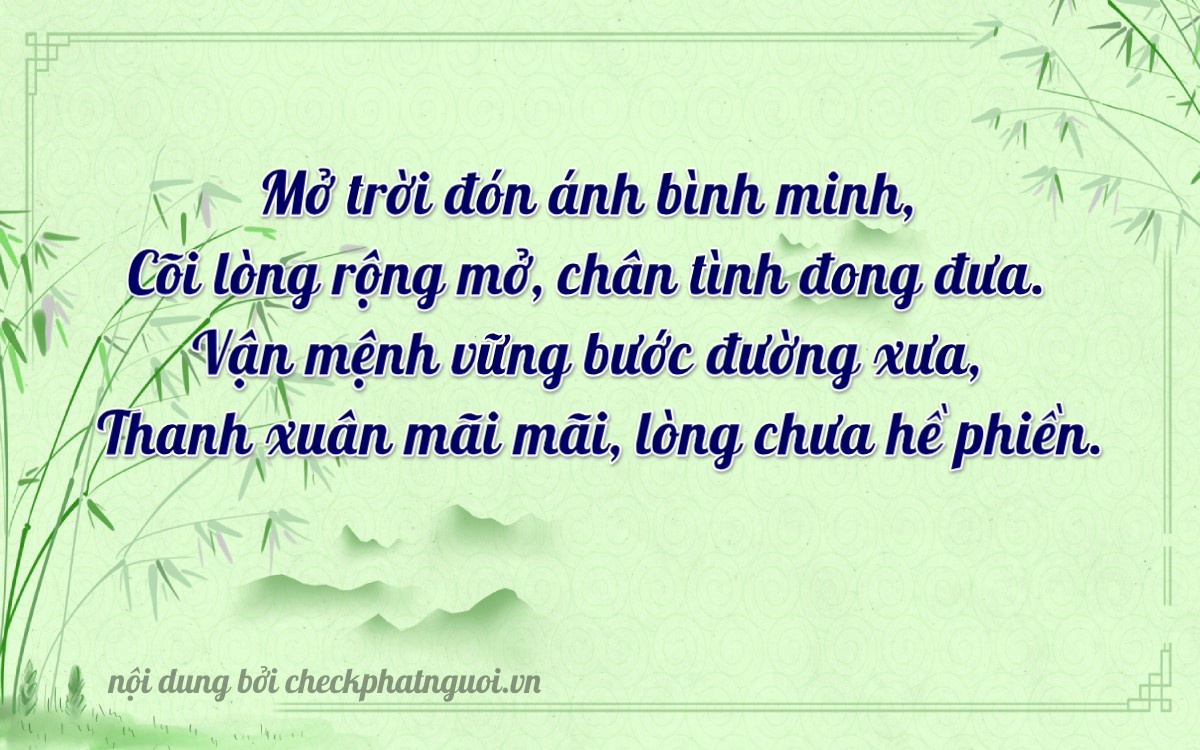 Bài thơ ý nghĩa cho <b>biển số 81A-18889</b> tại website checkphatnguoi.vn