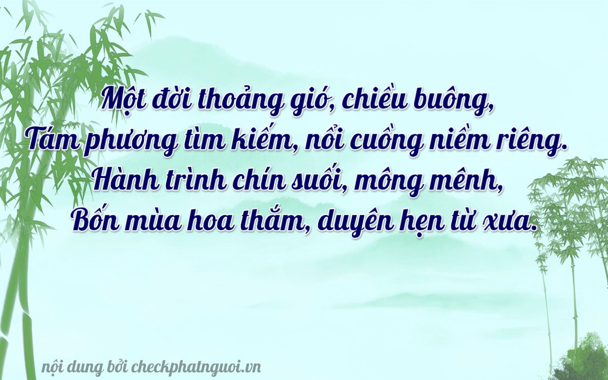 Bài thơ ý nghĩa cho <b>biển số 81A-18894</b> tại website checkphatnguoi.vn