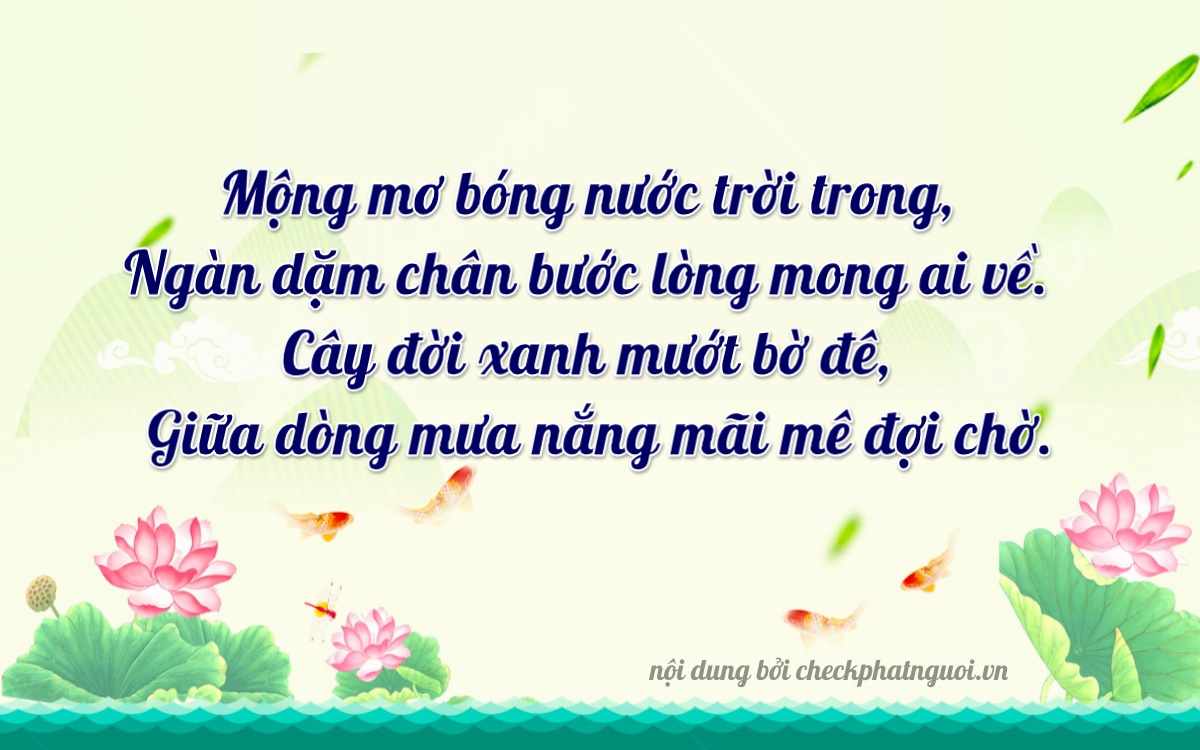 Bài thơ ý nghĩa cho <b>biển số 81A-19891</b> tại website checkphatnguoi.vn