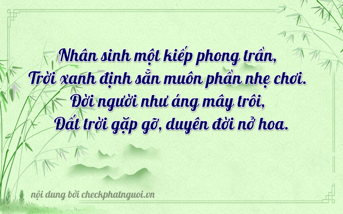 Bài thơ ý nghĩa cho <b>biển số 81A-21119</b> tại website checkphatnguoi.vn