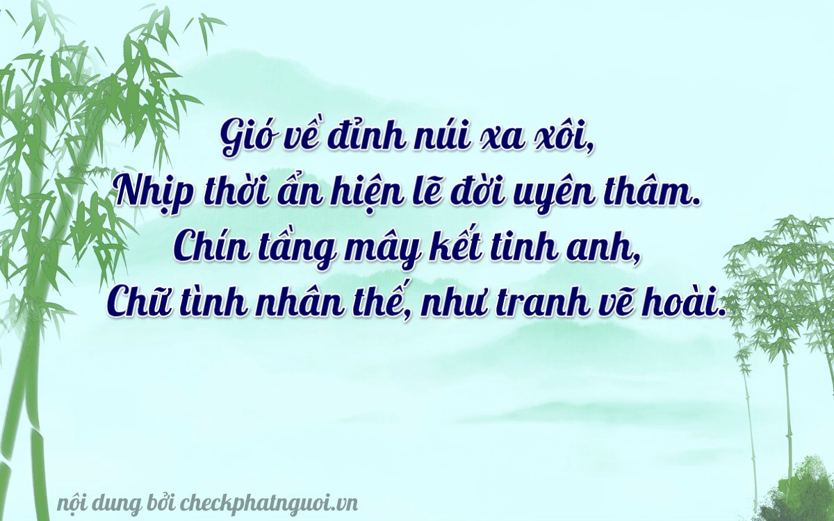 Bài thơ ý nghĩa cho <b>biển số 81A-21965</b> tại website checkphatnguoi.vn