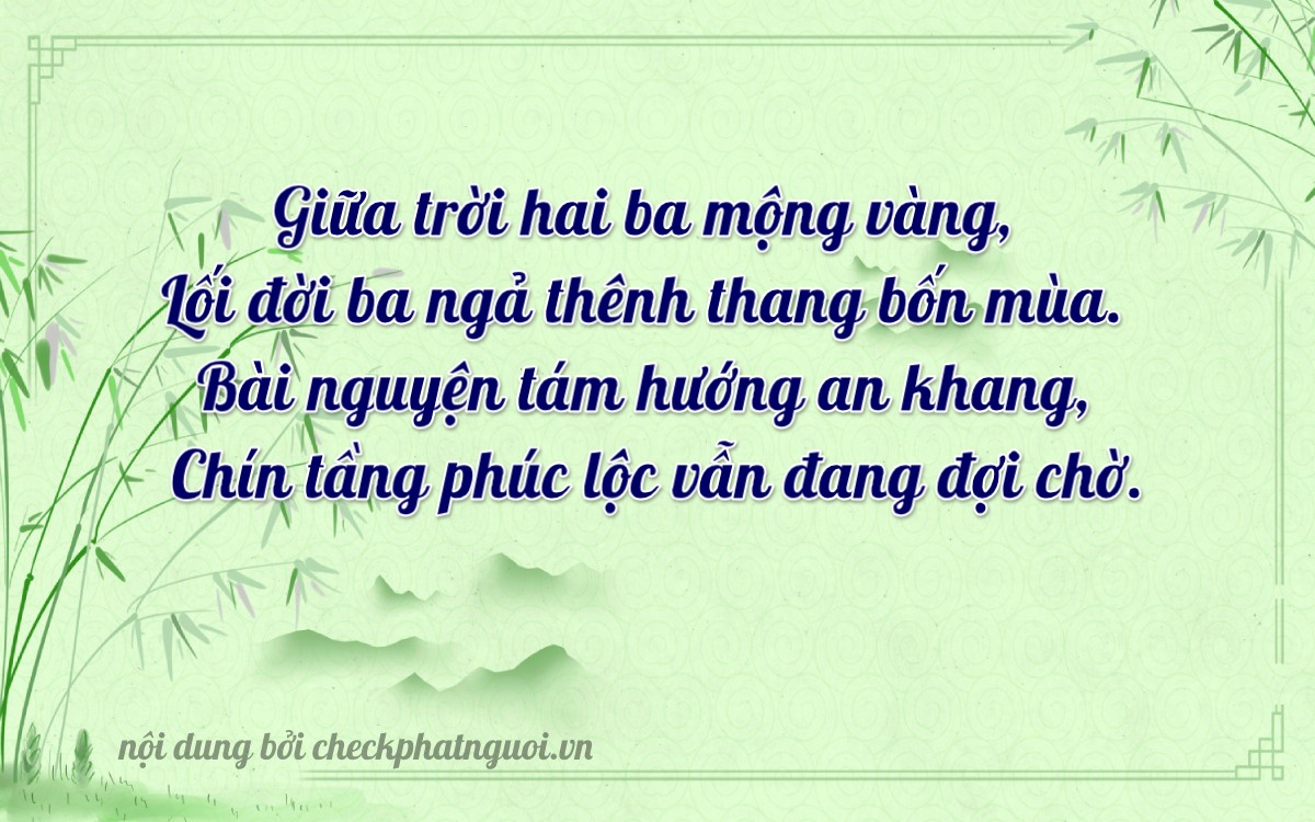 Bài thơ ý nghĩa cho <b>biển số 81A-22338</b> tại website checkphatnguoi.vn