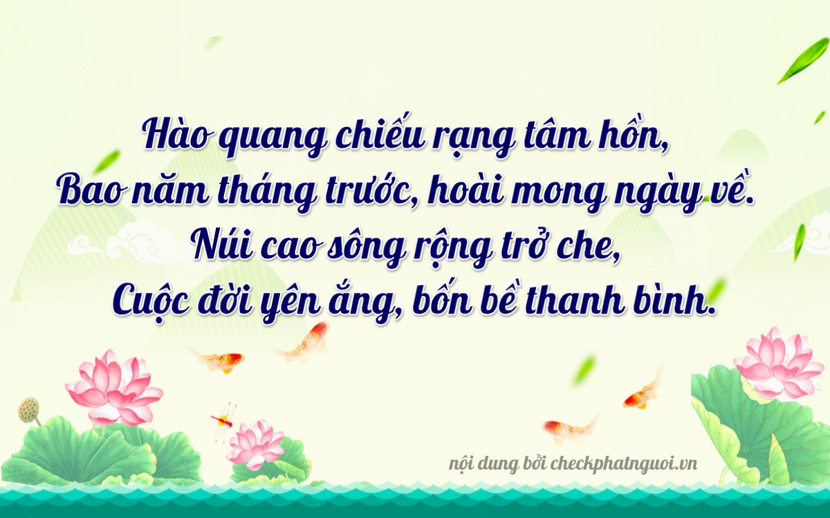 Bài thơ ý nghĩa cho <b>biển số 81A-22570</b> tại website checkphatnguoi.vn