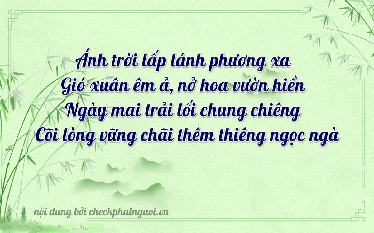 Bài thơ ý nghĩa cho <b>biển số 81A-22971</b> tại website checkphatnguoi.vn