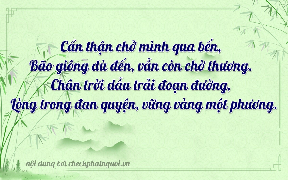 Bài thơ ý nghĩa cho <b>biển số 81A-23800</b> tại website checkphatnguoi.vn