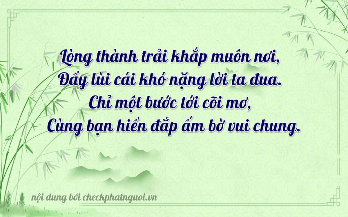Bài thơ ý nghĩa cho <b>biển số 81A-23986</b> tại website checkphatnguoi.vn