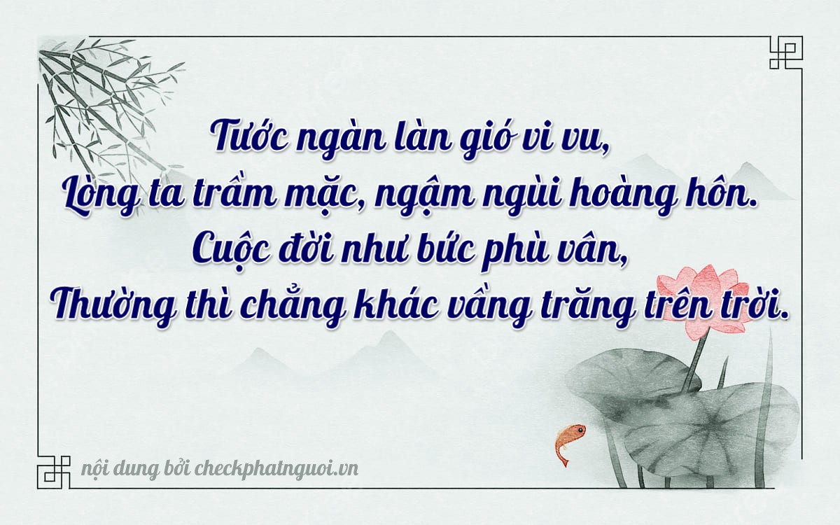 Bài thơ ý nghĩa cho <b>biển số 81A-24090</b> tại website checkphatnguoi.vn