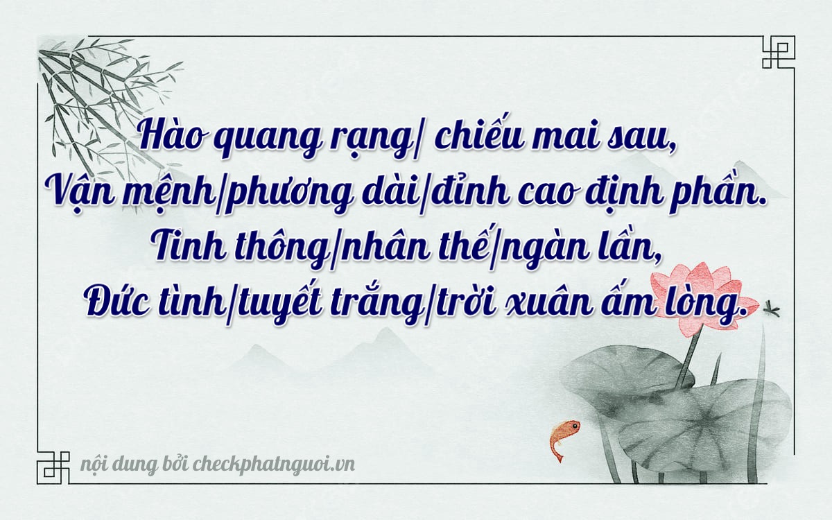 Bài thơ ý nghĩa cho <b>biển số 81A-24270</b> tại website checkphatnguoi.vn