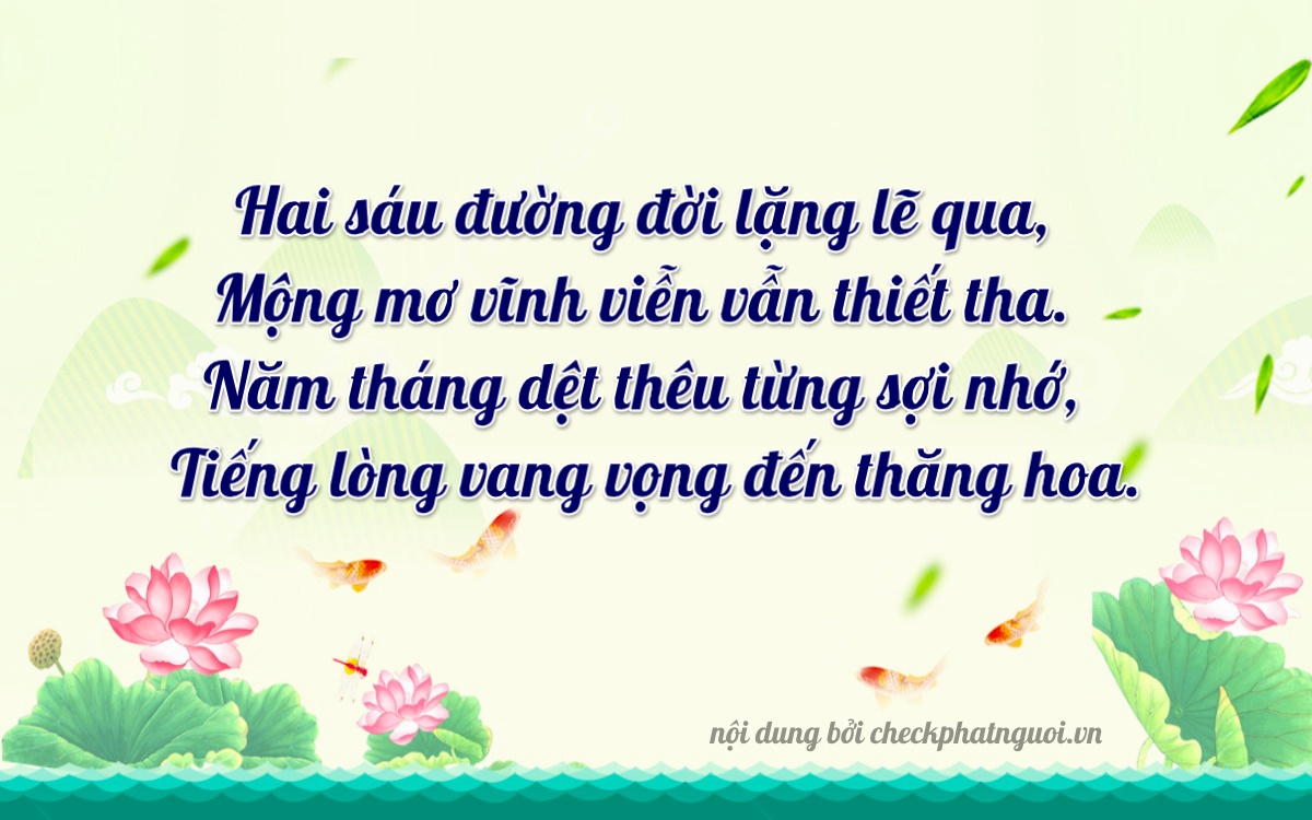 Bài thơ ý nghĩa cho <b>biển số 81A-25696</b> tại website checkphatnguoi.vn