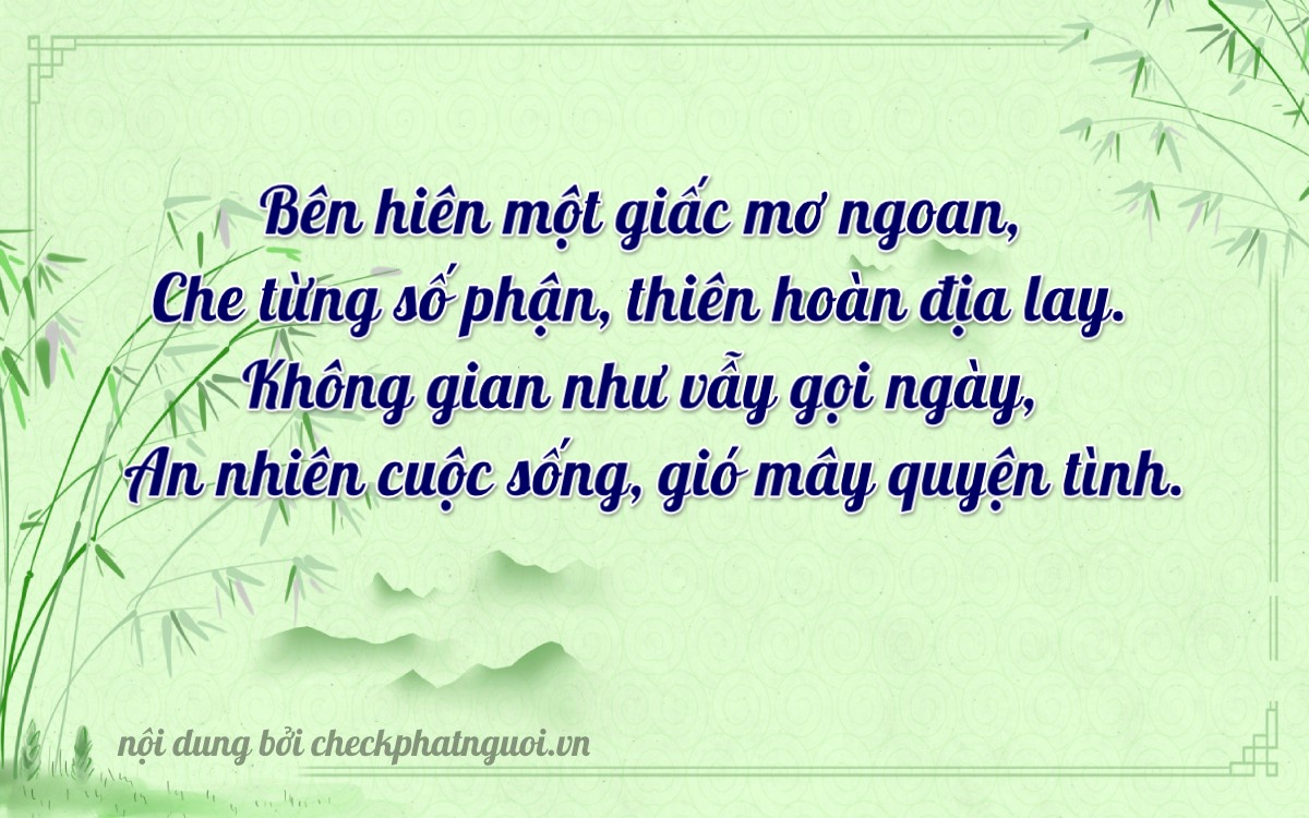 Bài thơ ý nghĩa cho <b>biển số 81A-30109</b> tại website checkphatnguoi.vn