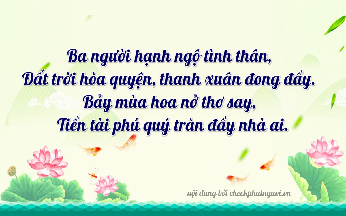 Bài thơ ý nghĩa cho <b>biển số 81A-30723</b> tại website checkphatnguoi.vn