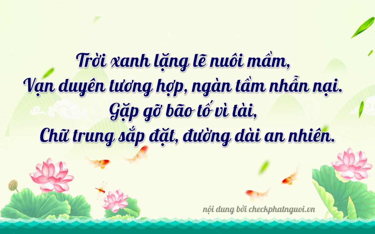 Bài thơ ý nghĩa cho <b>biển số 81A-30773</b> tại website checkphatnguoi.vn
