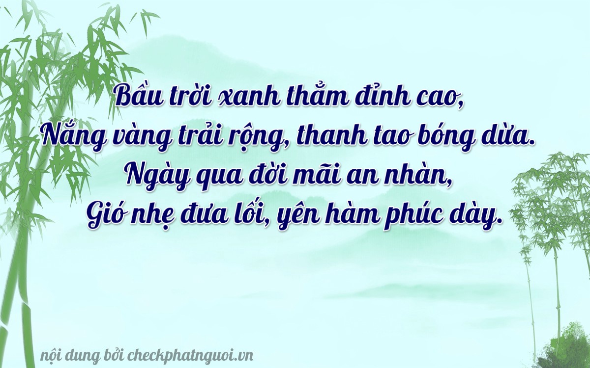 Bài thơ ý nghĩa cho <b>biển số 81A-31025</b> tại website checkphatnguoi.vn
