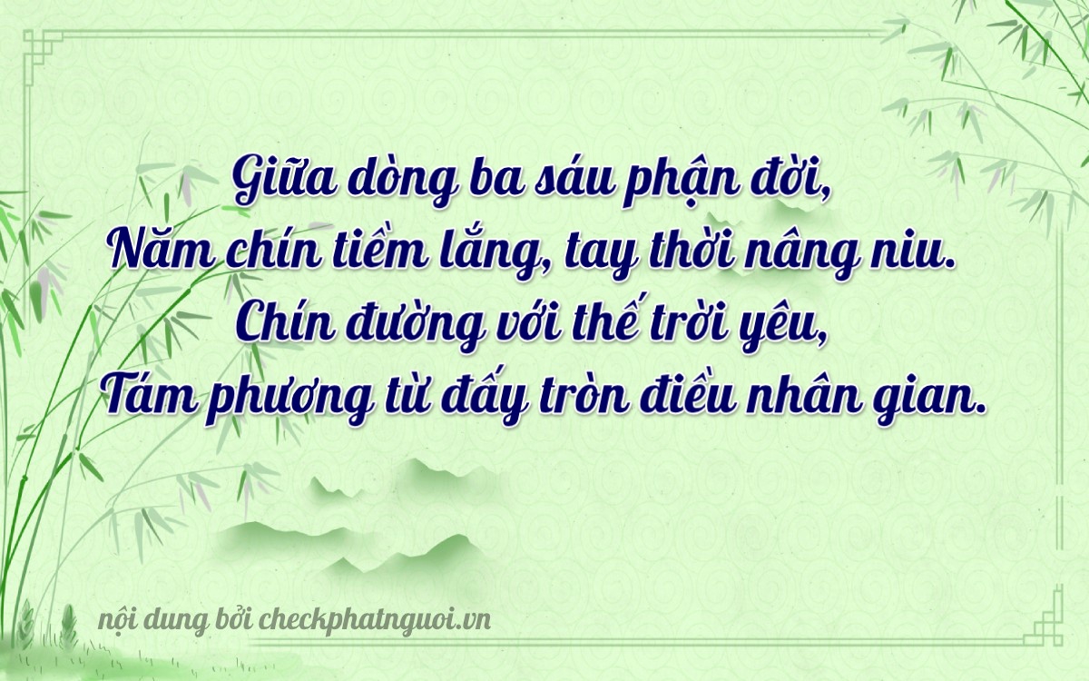 Bài thơ ý nghĩa cho <b>biển số 81A-31948</b> tại website checkphatnguoi.vn
