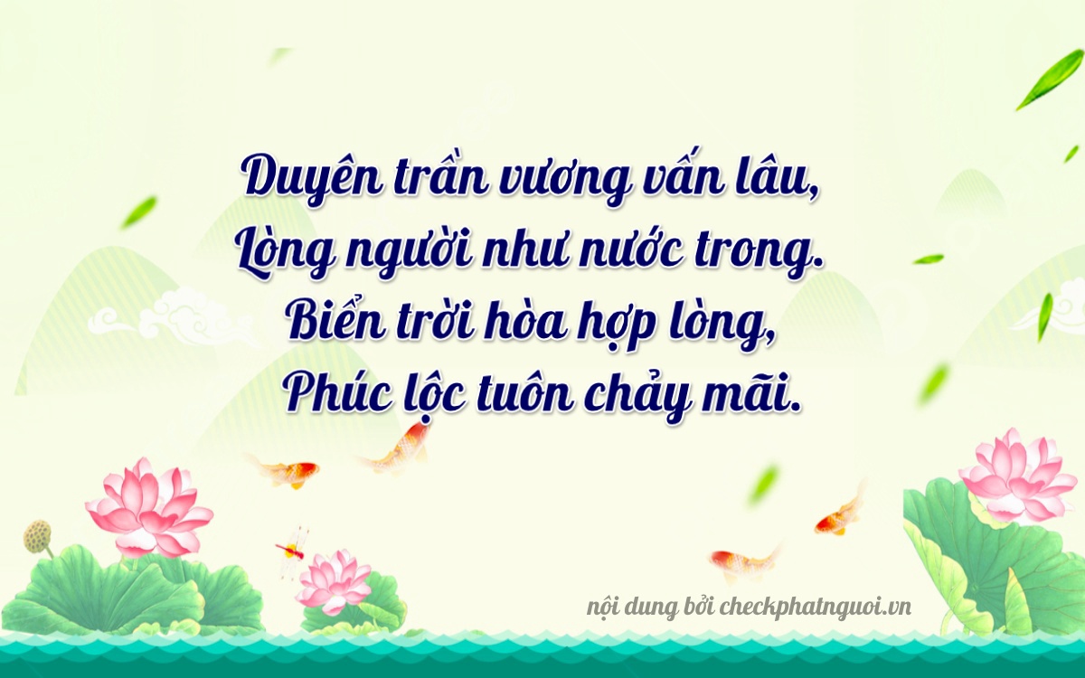 Bài thơ ý nghĩa cho <b>biển số 81A-33451</b> tại website checkphatnguoi.vn