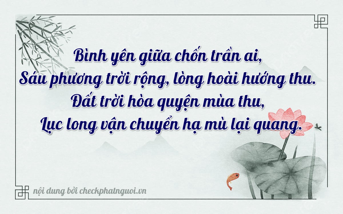 Bài thơ ý nghĩa cho <b>biển số 81A-36566</b> tại website checkphatnguoi.vn