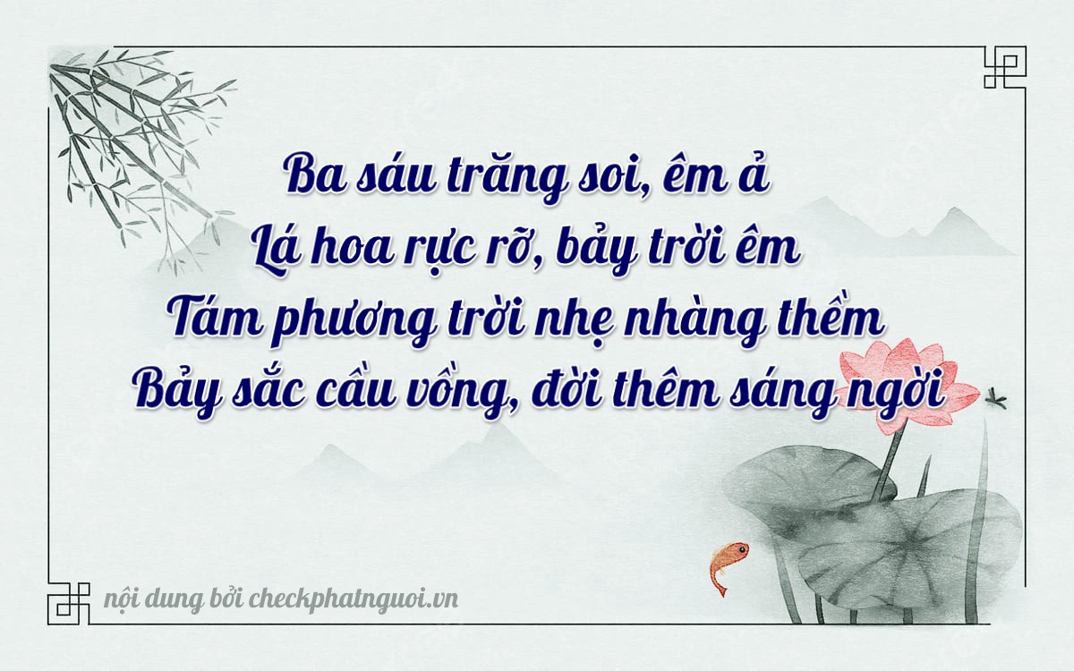 Bài thơ ý nghĩa cho <b>biển số 81A-36867</b> tại website checkphatnguoi.vn