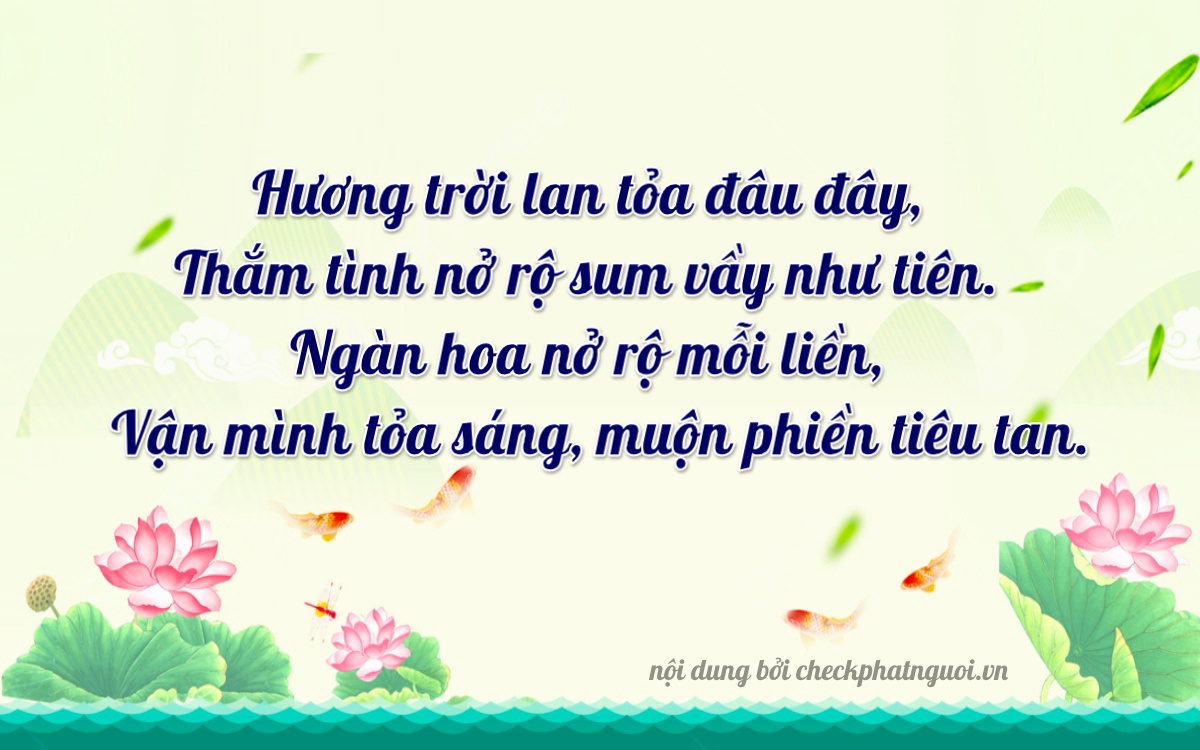 Bài thơ ý nghĩa cho <b>biển số 81A-38179</b> tại website checkphatnguoi.vn