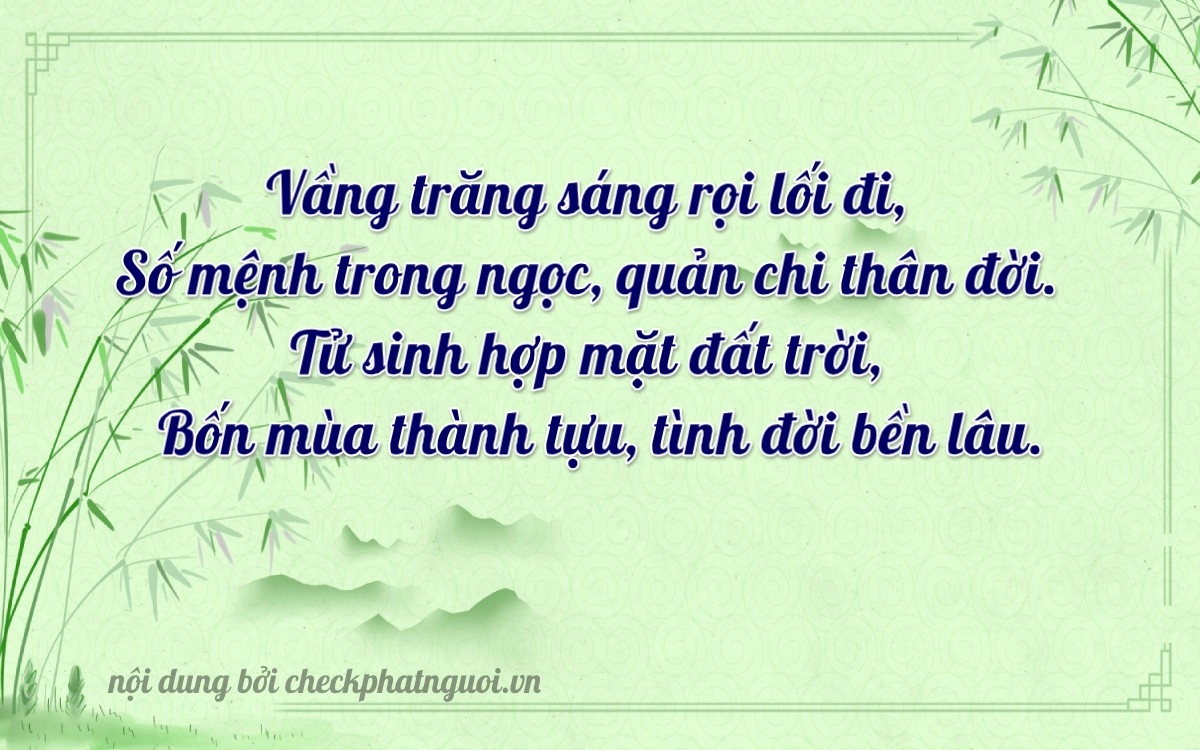 Bài thơ ý nghĩa cho <b>biển số 81A-38712</b> tại website checkphatnguoi.vn