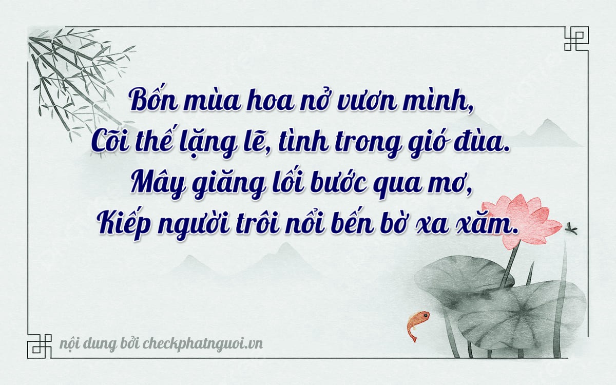 Bài thơ ý nghĩa cho <b>biển số 81A-39763</b> tại website checkphatnguoi.vn